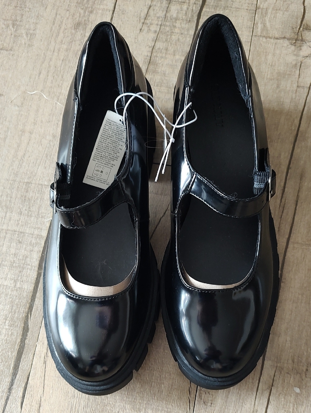 FIRST OFFER! Black Patent Mary Jane Chunky Sole Shoes